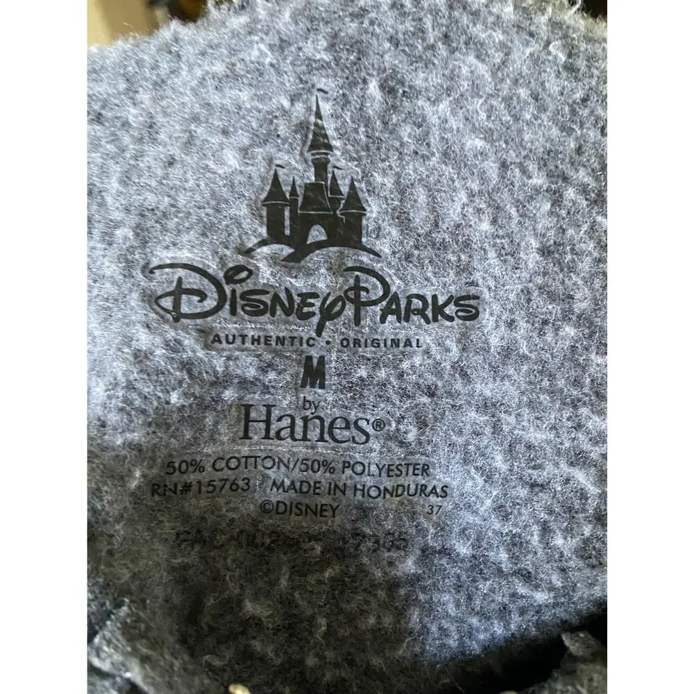 Disney Parks Unisex Hoodie Size Medium Gray Original Mickey‎ Cartoon Sweatshirt